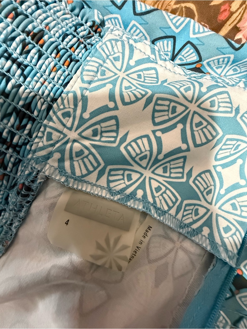 Athleta Blue Patterned Halter Maxi Dress - Picture 3 of 4